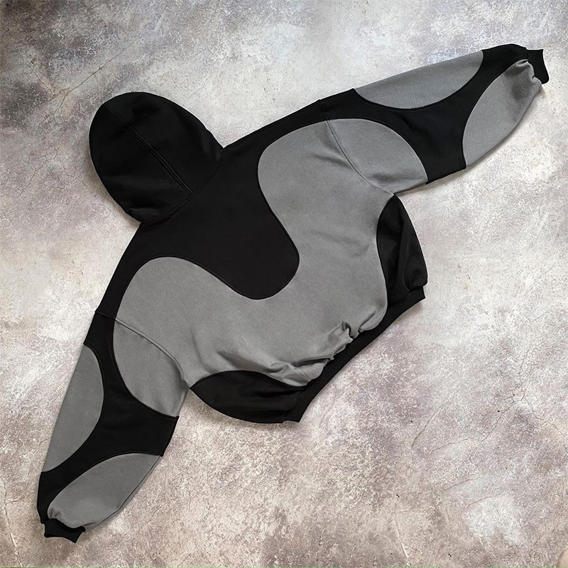 Sweat à capuche brodé à blocs de couleurs pour femmes, Streetwear à la mode, surdimensionné, décontracté, à manches longues, nouvelle collection hiver 2025