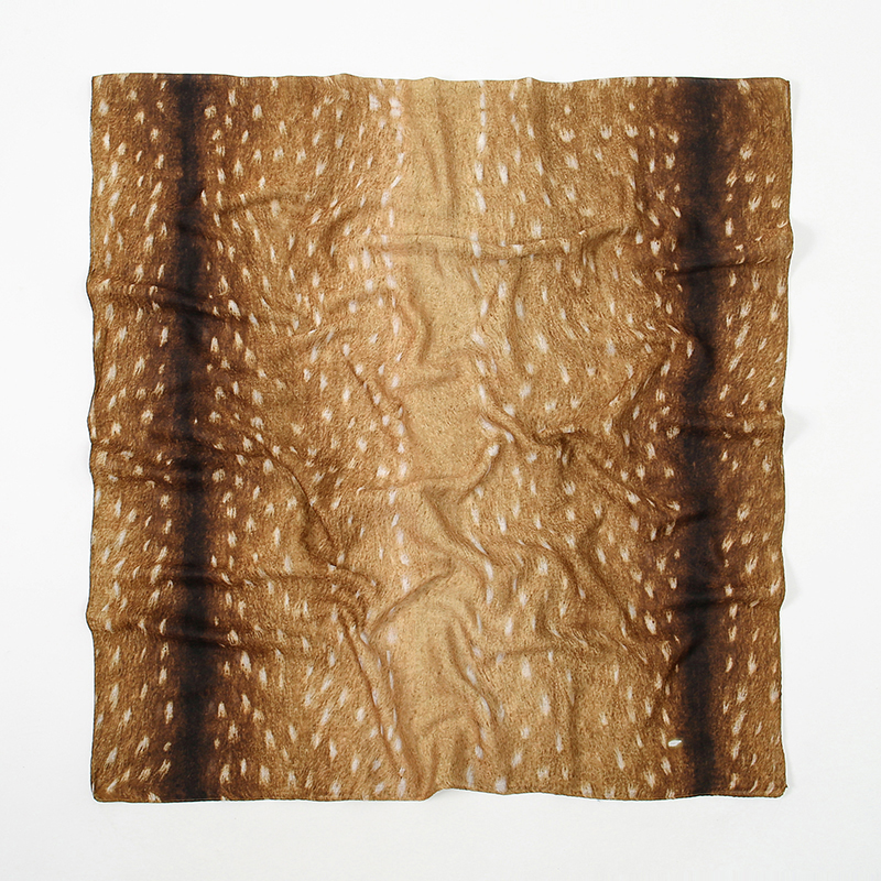 Foulard musulman imprimé aquarelle motif peau de cerf pour femme, châle léger en rayonne et coton doux et respirant, turban islamique