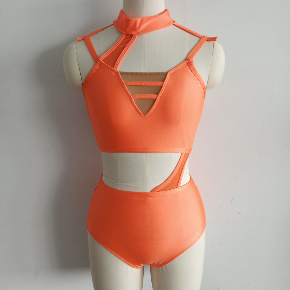 Enfants filles vente au détail en gros nylon maille moderne danse performance costume pratique costume personnalisé danse performance vêtements