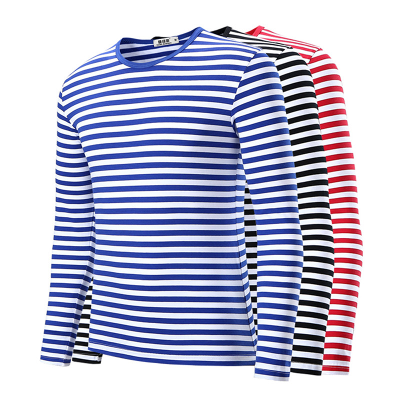 T-shirt à manches longues en coton pour hommes et femmes, vêtements Harajuku, coupe couvertes, haut à rayures, grande taille, mode