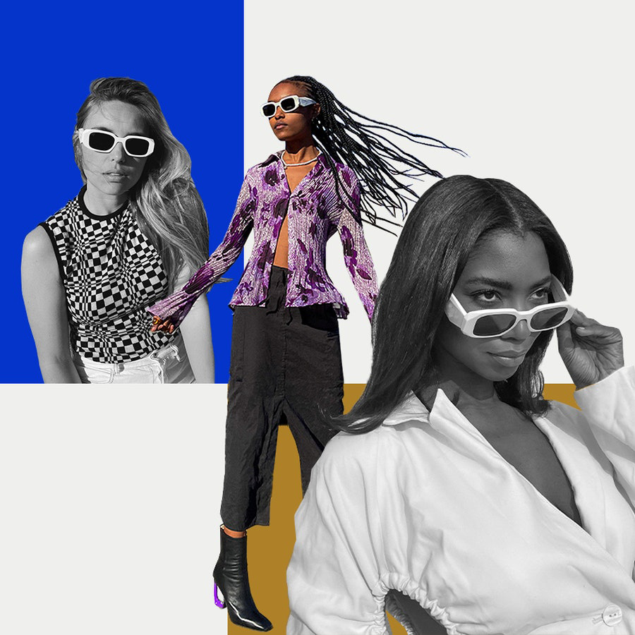 Lunettes de soleil carrées vintage pour femmes, petite marque blanche, lunettes de soleil pour dames, nuances de sites, dernière mode, 2021