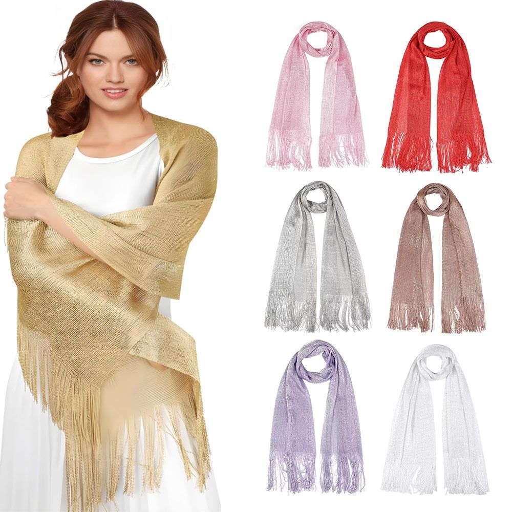 Écharpe en soie fine et brillante à franges en dentelle, style éventail ajouré, cache-cou tendance pour le printemps, l'été et l'automne, Hijab