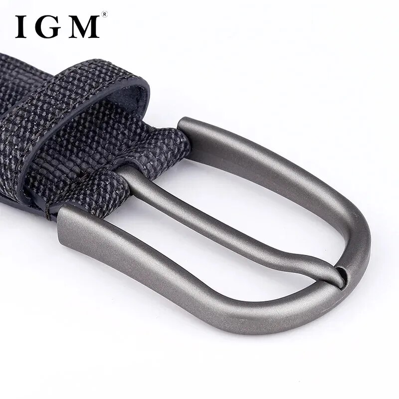 Ceinture en toile tissée pour hommes, tout élastique, extensible, pour garçons, jeunes pantalons polyvalents, Jeans, ceinture à la mode boutonnée