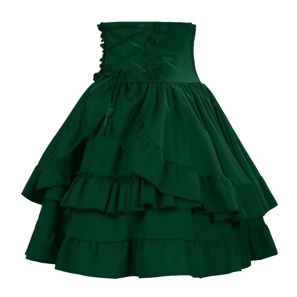 Jupe Lolita gothique rétro Y2k pour femmes, jupe gâteau Vintage médiévale, Costume de Cosplay à la mode, jupe bouffante superposée moelleuse, nouvelle collection été