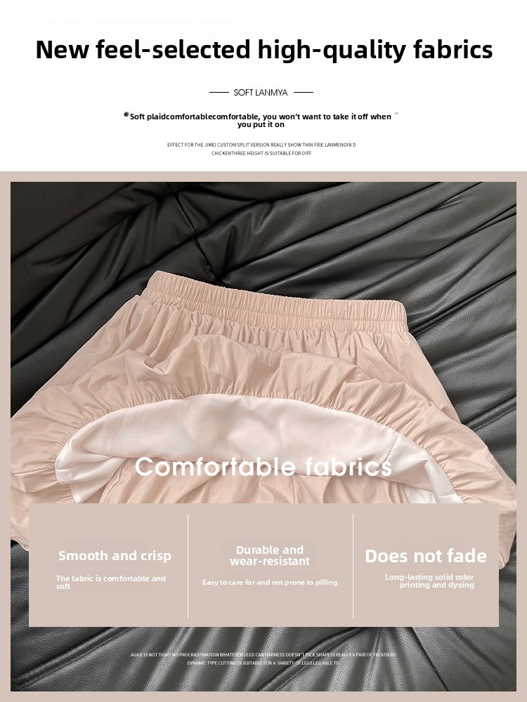 Mini jupe trapèze taille haute pour femmes, jupe d'été amincissante avec short intégré pour Petite, ourlet bouffant plissé rose