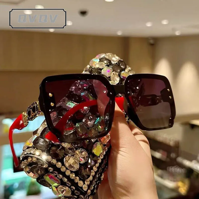 Lunettes de soleil carrées de luxe pour femmes, de haute qualité, surdimensionnées, vintage, tendance, pour la conduite, Gafas De Sol