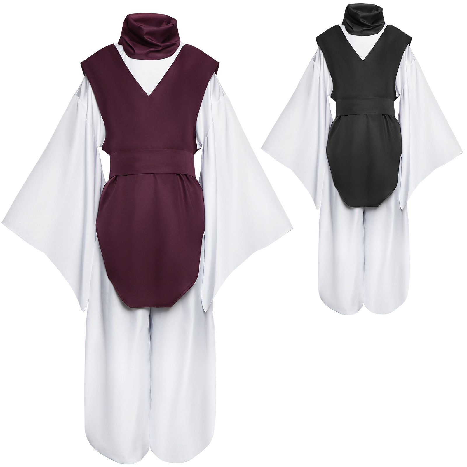 Costume de Cosplay Anime Choso avec gilet, cache-cou, ceinture, pantalon élastique blanc, tenues kimono Choso pour Halloween, fête, Comic Con
