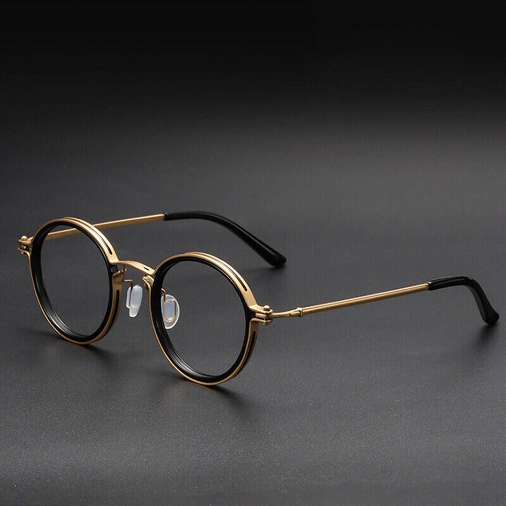 Lunettes rondes en métal anti-lumière bleue pour hommes et femmes, lunettes d'ordinateur classiques, lunettes respirantes transparentes, montures