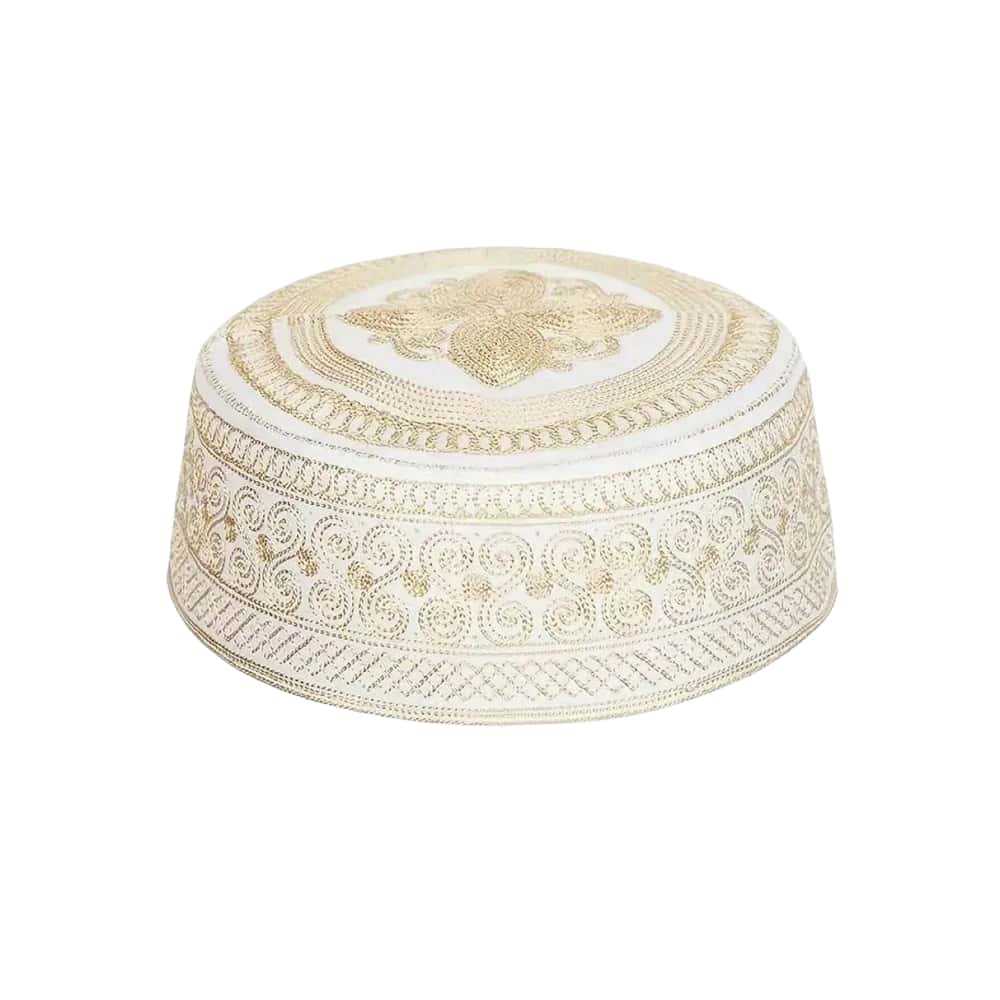 Chapeau rond brodé pour hommes musulmans, Kufi respirant décontracté pour tous les jours, couvre-chef islamique polyvalent et tendance