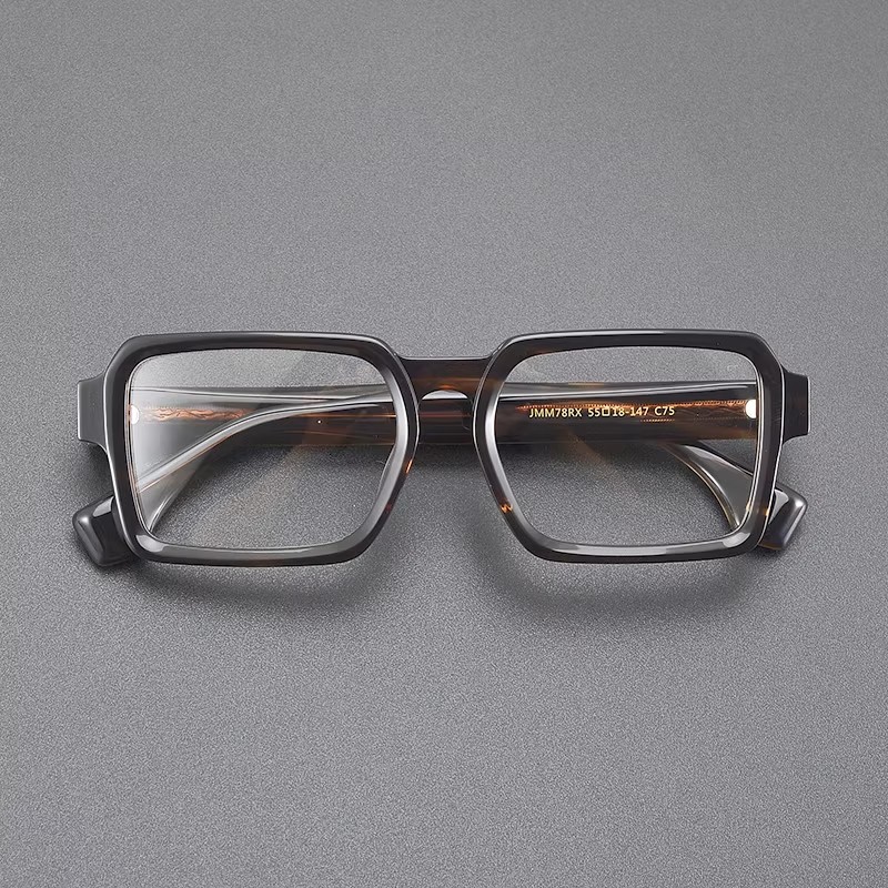 Marque Design à la mode grand carré hommes lunettes Vintage acétate lunettes cadre femmes de haute qualité à la main pleine jante lunettes