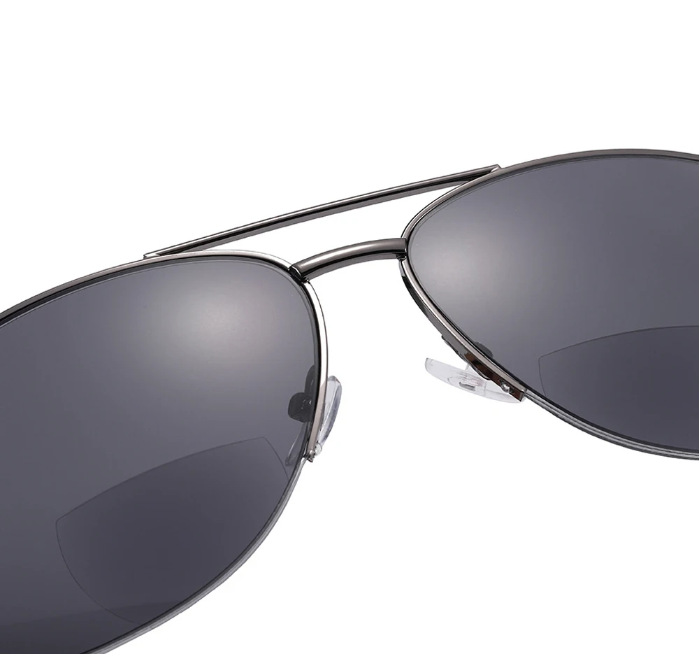 Pilot-Lunettes de soleil à double pont pour hommes et femmes, lunettes de lecture, rétro, mode, extérieur, verres presbyoïques, anti-UV, anti-Blu Ray, 1, 2, 3 à 4