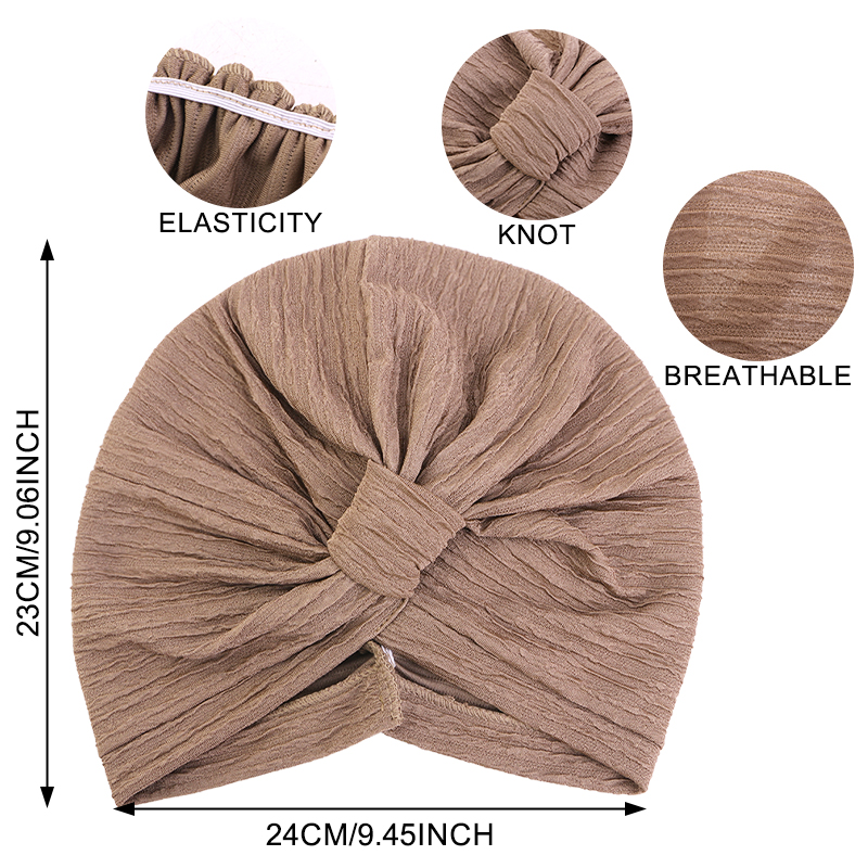Nouveau foulard respirant uni pour femmes musulmanes, chapeau indien, foulard ethnique, hijab, turban