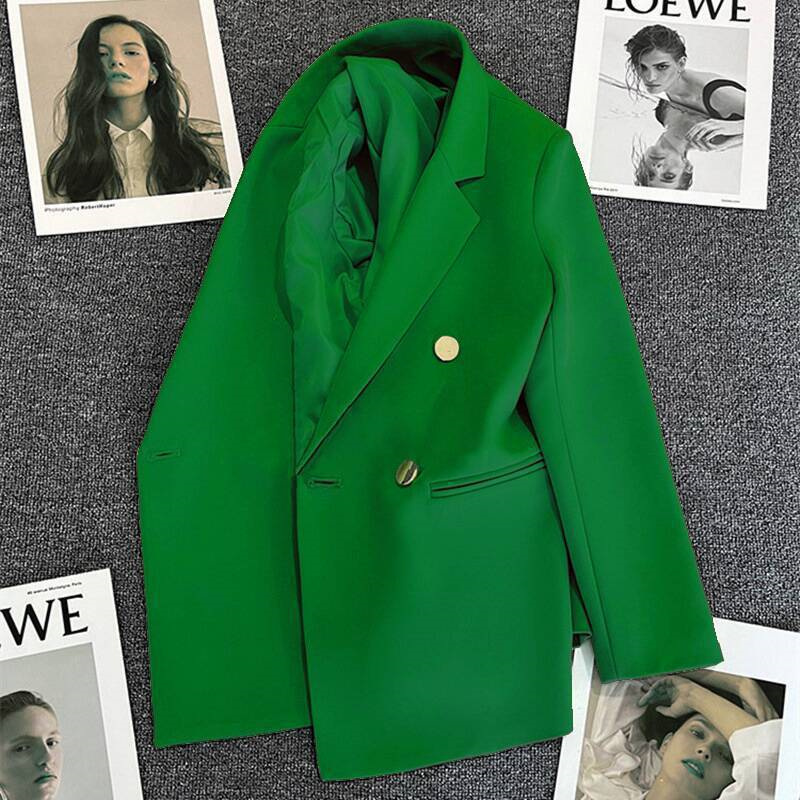 33 couleurs mode costume veste femmes Double boutonnage Blazers décontracté hauts Streetwear dame costume manteau bureau vêtements d'extérieur printemps automne