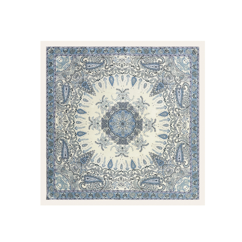 Foulard carré en soie imprimé de luxe pour femme, 70 cm, pour le cou, les cheveux, la plage, hijab, bandana, bandeau