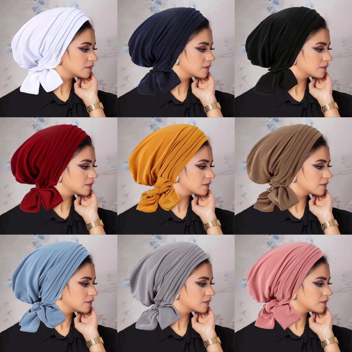 Nouveaux Turbans Hijab Couleur Unie 2026, Chapeaux à Longue Queue, Foulards Doux et Élastiques, Bonnets Musulmans Respirants pour Femmes et Filles