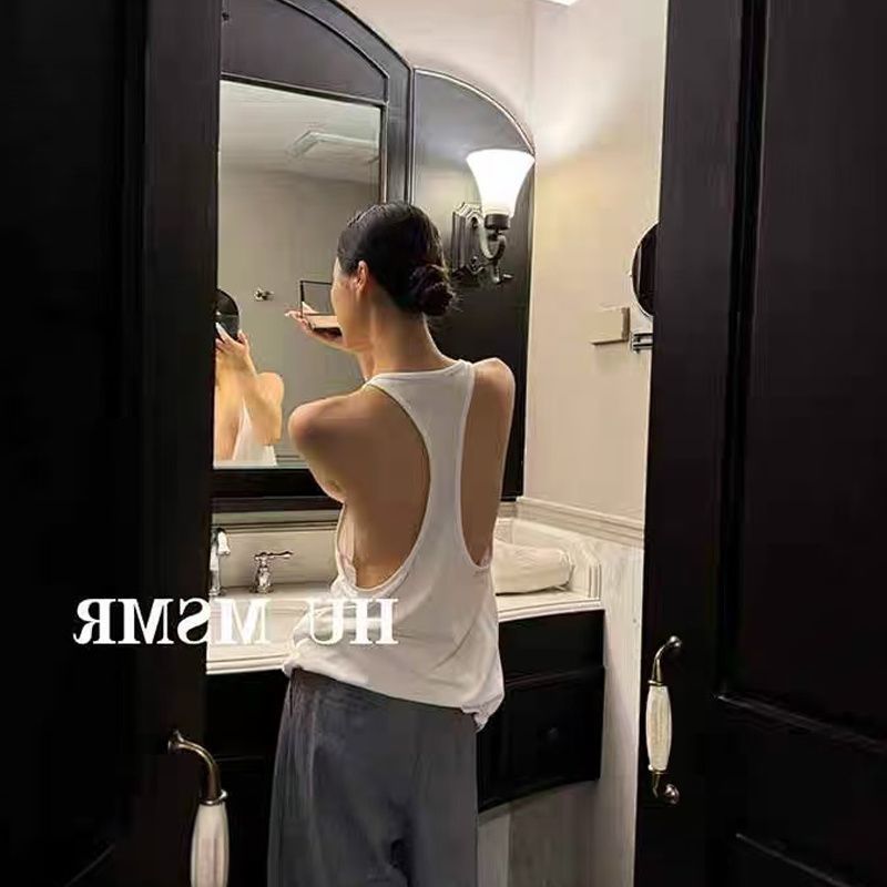 Débardeur dos nageur grande taille pour femme, coupe ample décontractée sans manches pour l'été