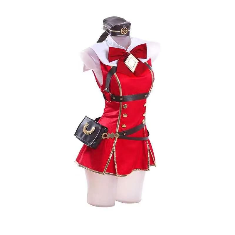 Costume de cosplay Anime Uma Musume Pretty Derby, tenue de course Gold Ship, robe rouge, perruque, accessoires, ensemble de cosplay Tracen Academy