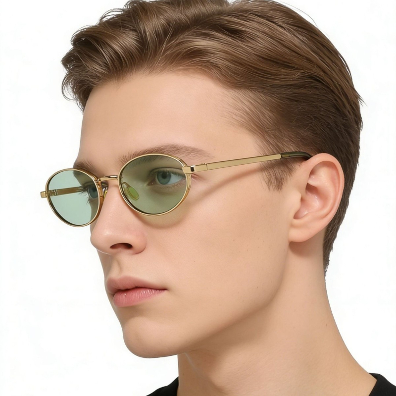 Lunettes de soleil ovales SEAMERGO Hip-hop pour femmes et hommes, charnières à ressort 3+2, résistantes aux UV, pour voyage et plage