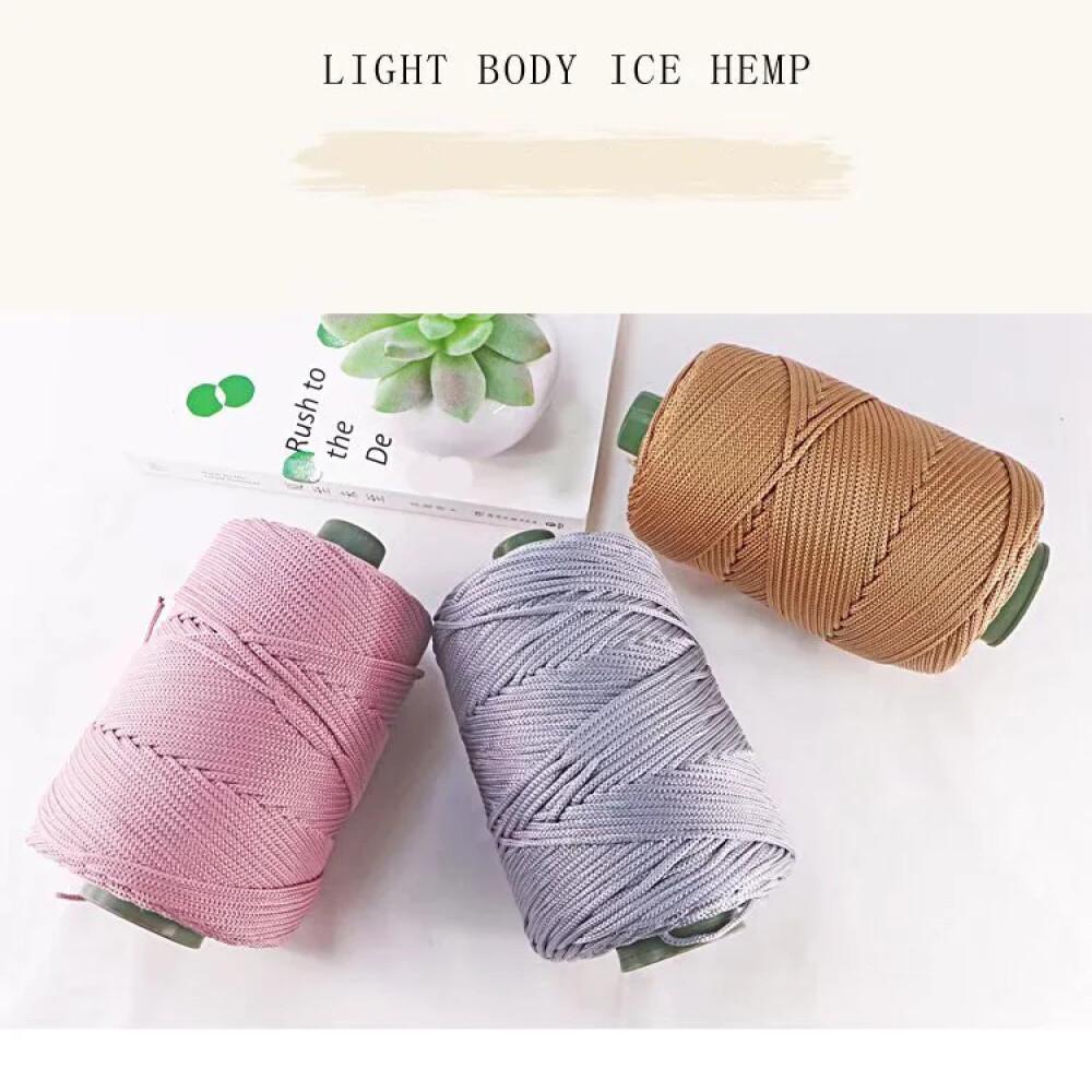 Fil de soie glacée léger de 225g, fabriqué à la main pour les chapeaux frais d'été, les chapeaux de soleil, les paniers de rangement, les coussins de siège, le fil