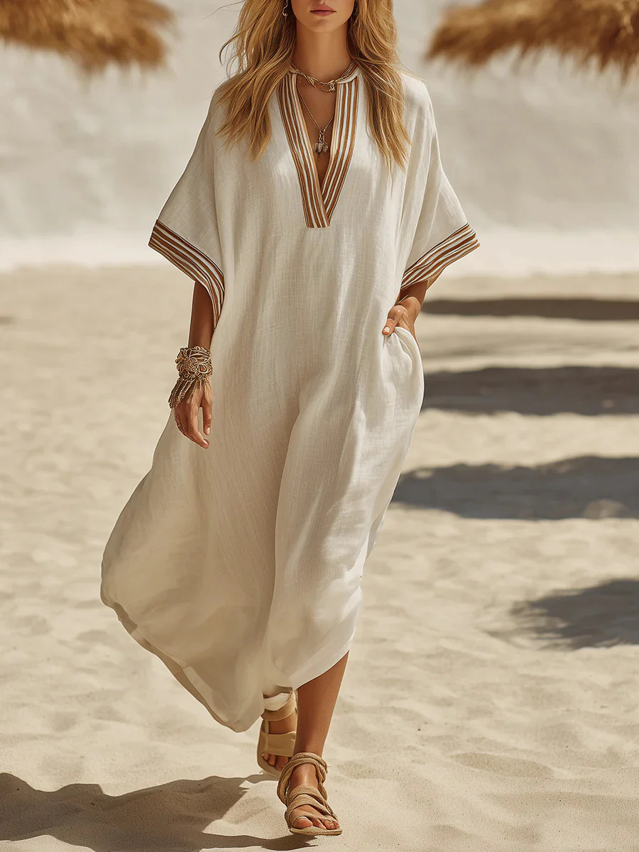 Robes d'été 2026 pour femmes, manches courtes, décontractées, style bohème, col en V, longues, pour les vacances, la plage, les soirées