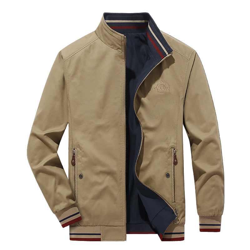 Veste double face pour hommes, coupe-vent décontracté, vestes d'affaires minces, vestes de documents solides, vêtements ChimMens, haute qualité, mode