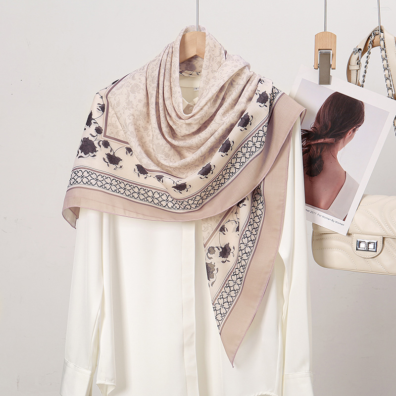 Foulard Carré en Coton Imprimé pour Femme Musulmane Hijab Tudung Bawal, Écharpe de Sauna, de Malaisie, 110x110cm