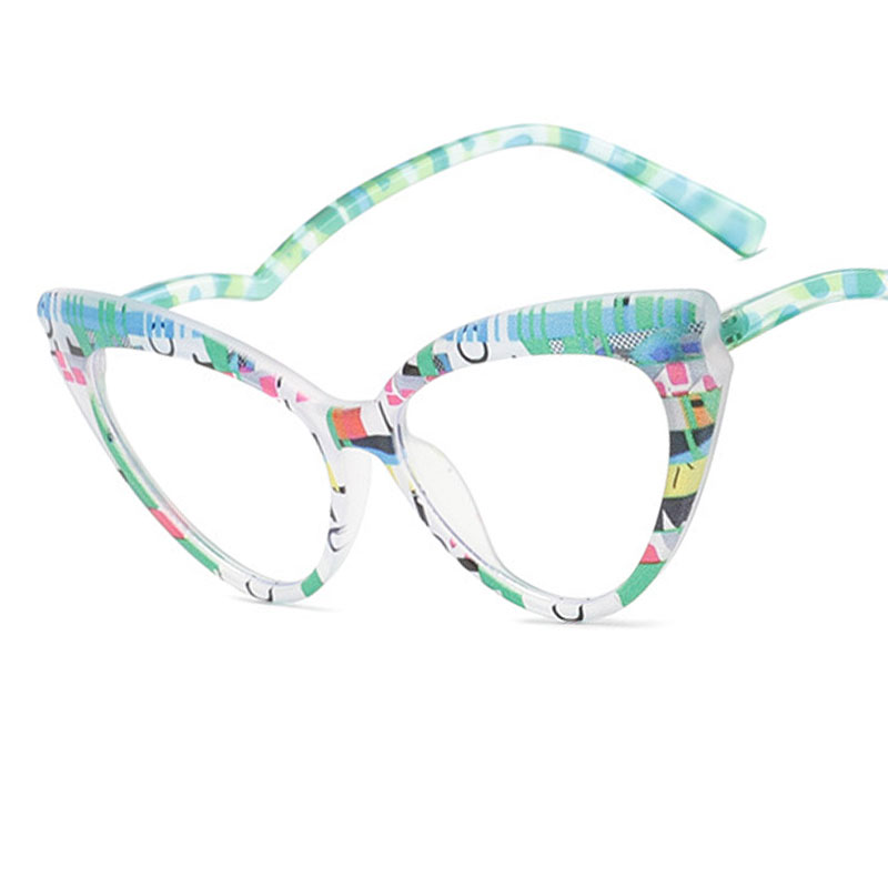 Lunettes de lecture œil de chat Chic pour femmes, Anti-lumière bleue, de luxe, pour ordinateur presbytie, monture Patchwork colorée, 2026