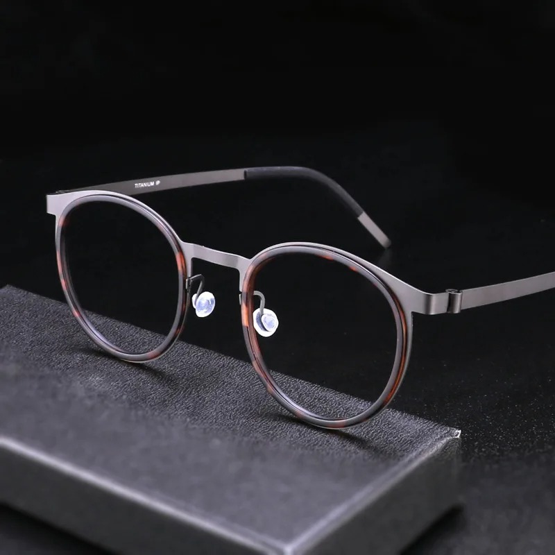 Lunettes de lecture à monture métallique de luxe pour hommes, lunettes d'affaires, rondes, Vintage, monture complète, Anti lumière bleue, vue lointaine, 0 ~ + 4