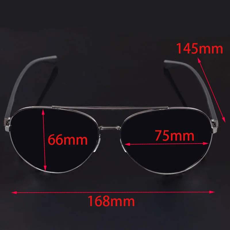 Lunettes de soleil noires photochromiques pour hommes, lunettes de soleil polarisées pour hommes, grand visage large, pilote d'aviation, grand, 168mm