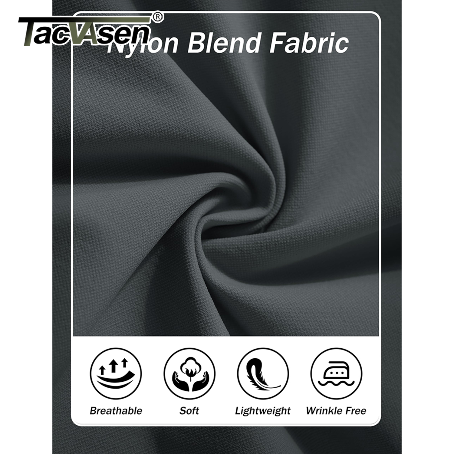 TACVASEN Pantalon décontracté pour homme, jambes droites, devant plat, imperméable, taille extensible, pour golf, pantalon de travail léger