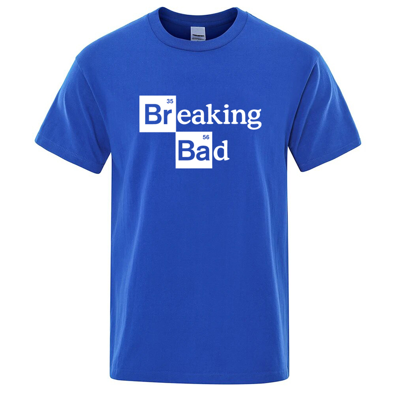 T-shirt pour homme en coton mélangé de haute qualité, col rond, Heisenberg, manches courtes, décontracté, imprimé Breaking Bad, t-shirt pour homme