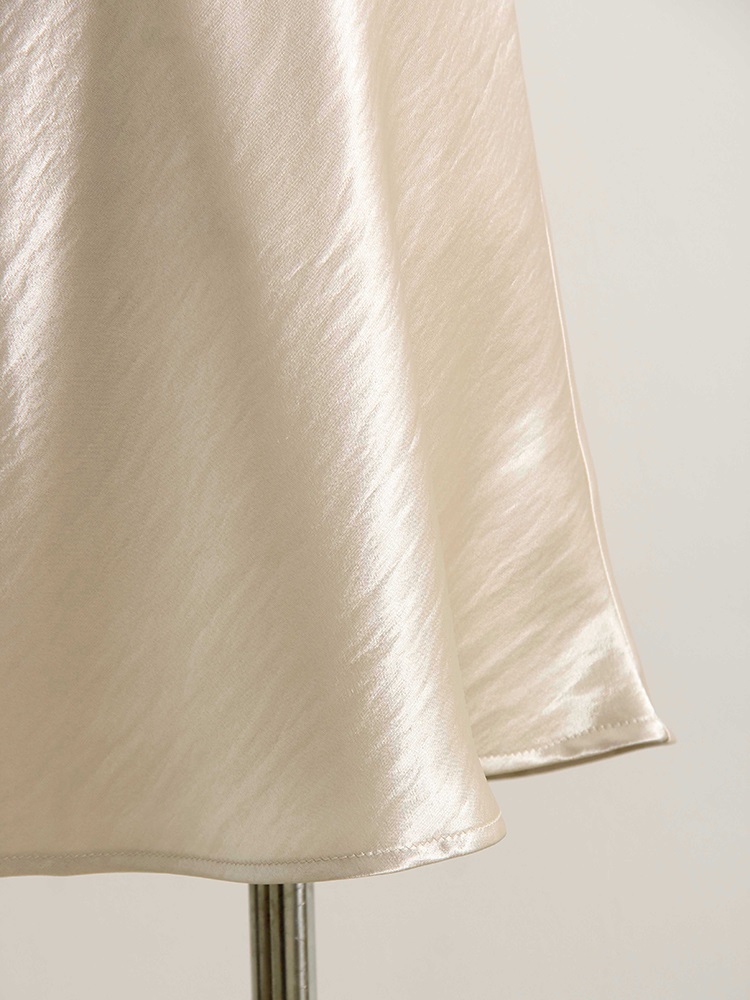 Jupes courtes d'été pour femmes, tenue de bureau, ligne A noire, Mini jupe de luxe en Satin, taille haute, Simple, en soie