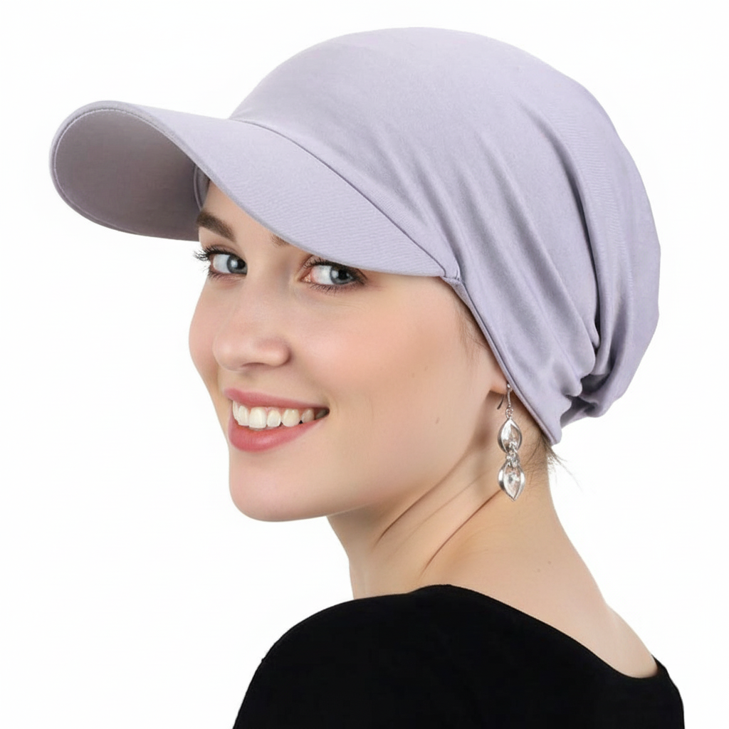 Chapeau de soleil pour femme musulmane avec visière intégrée, turban tendance décontracté, casquette de baseball islamique