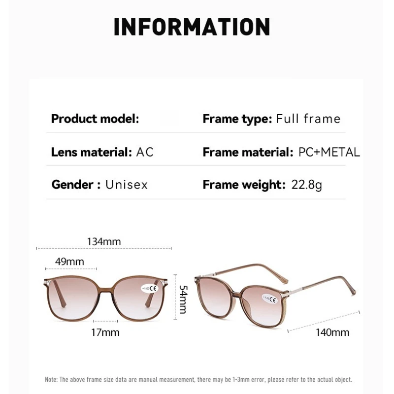 Lunettes de lecture tendance dégradé de couleur pour femmes et hommes, monture brillante de luxe, lunettes de vue lointaine unisexes carrées presbytie 0 à + 4.0