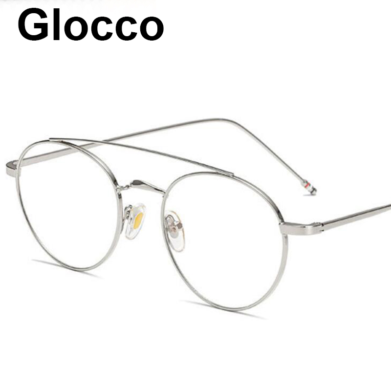 Lunettes rondes en métal pour femmes, tendance classique, monture de marque de luxe de styliste, élégantes, simples, à la mode, à Double pont, 2025