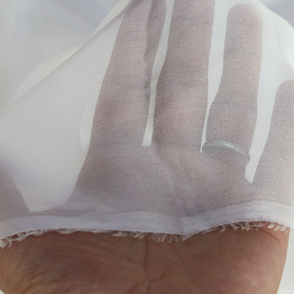 Tissu en mousseline de soie naturelle, blanc fin, sans colorant, 6mm, 140cm, pour peinture et couture, vente en gros
