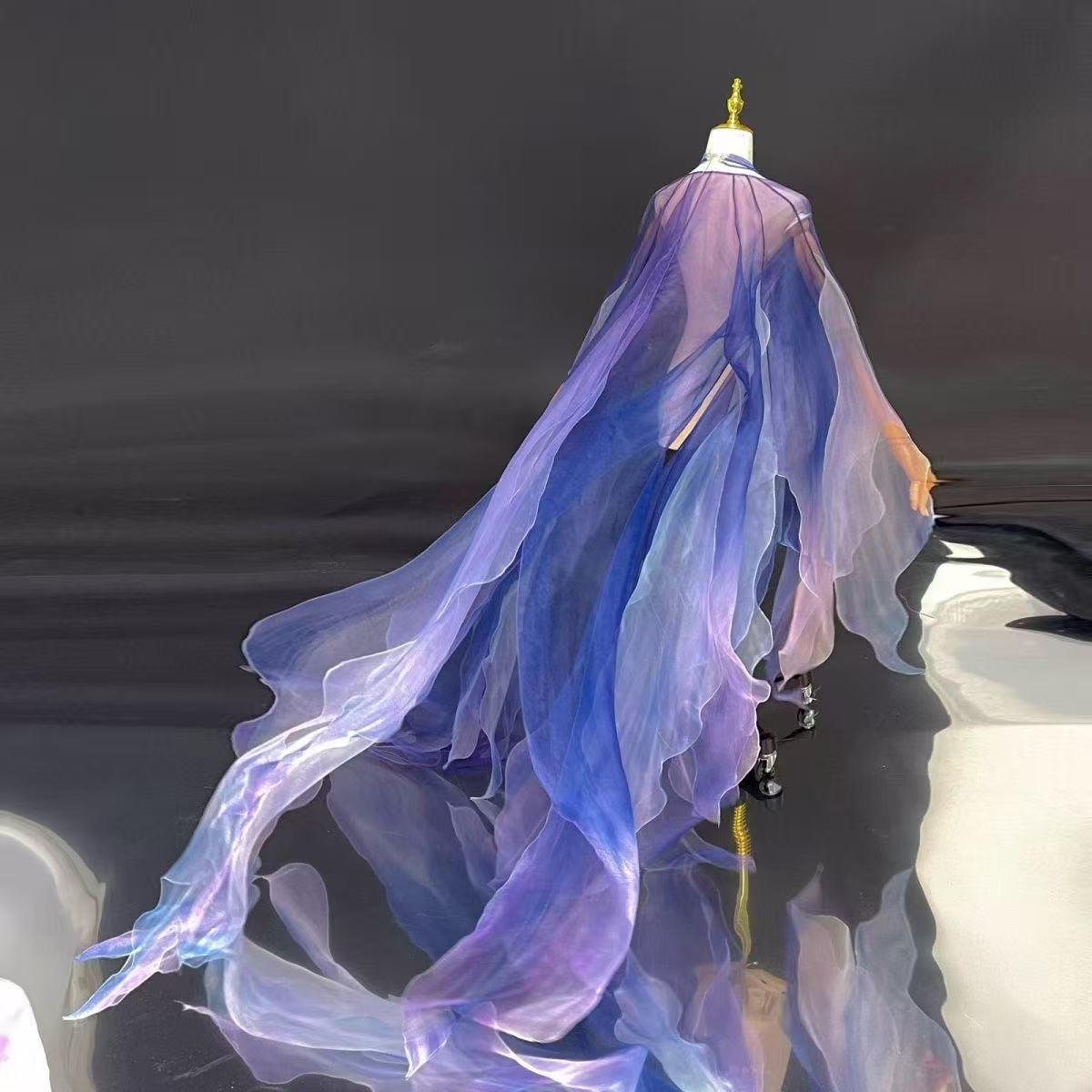 Robe Hanfu élégante de couleur violette pour femmes, robe longue traditionnelle chinoise, robe de plage d'été, accessoires de cosplay, châle Hanfu
