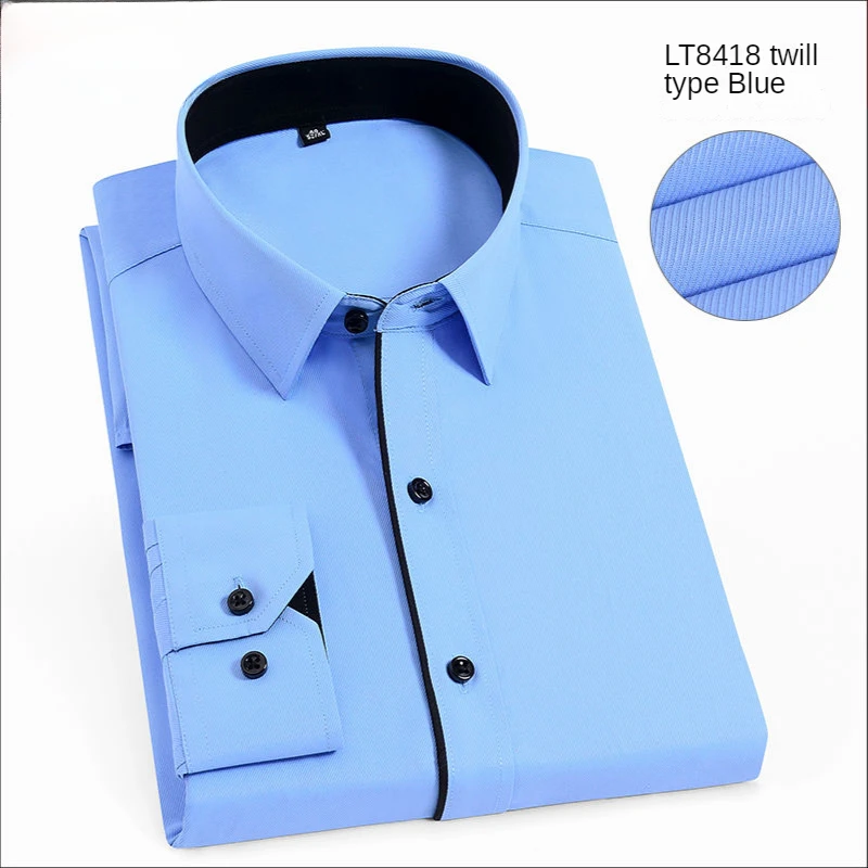 Chemise blanche à manches longues pour hommes, tenue de bureau et d'affaires, boutonnée, décontractée, mode coréenne, Slim Fit 5XL 6XL 7XL 8XL