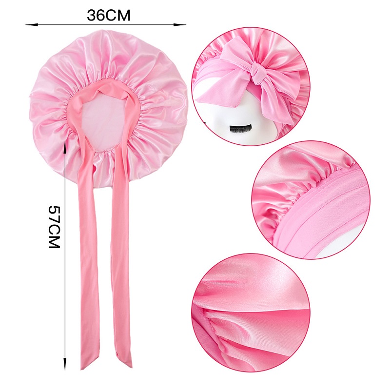 2 pièces injBonnet pour dormir injHat satin chapeau nuit satin nuit pour dormir Bonnets pour femmes DM04-2PCS