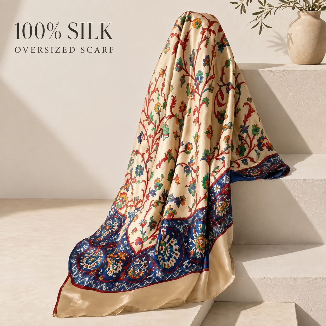 Écharpe en Soie de Luxe pour Femme, Nouveau Design, Grande Couverture de Plage, Châle Oversize, Bandana, Hijab, Cache-Visage, Foulard 245*110cm