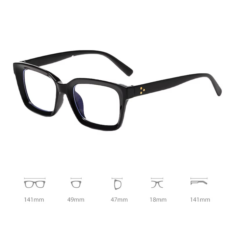 Lunettes Anti-lumière bleue pour femmes, monture surdimensionnée, Vintage, pour ordinateur, monture complète, transparente, Protection des yeux