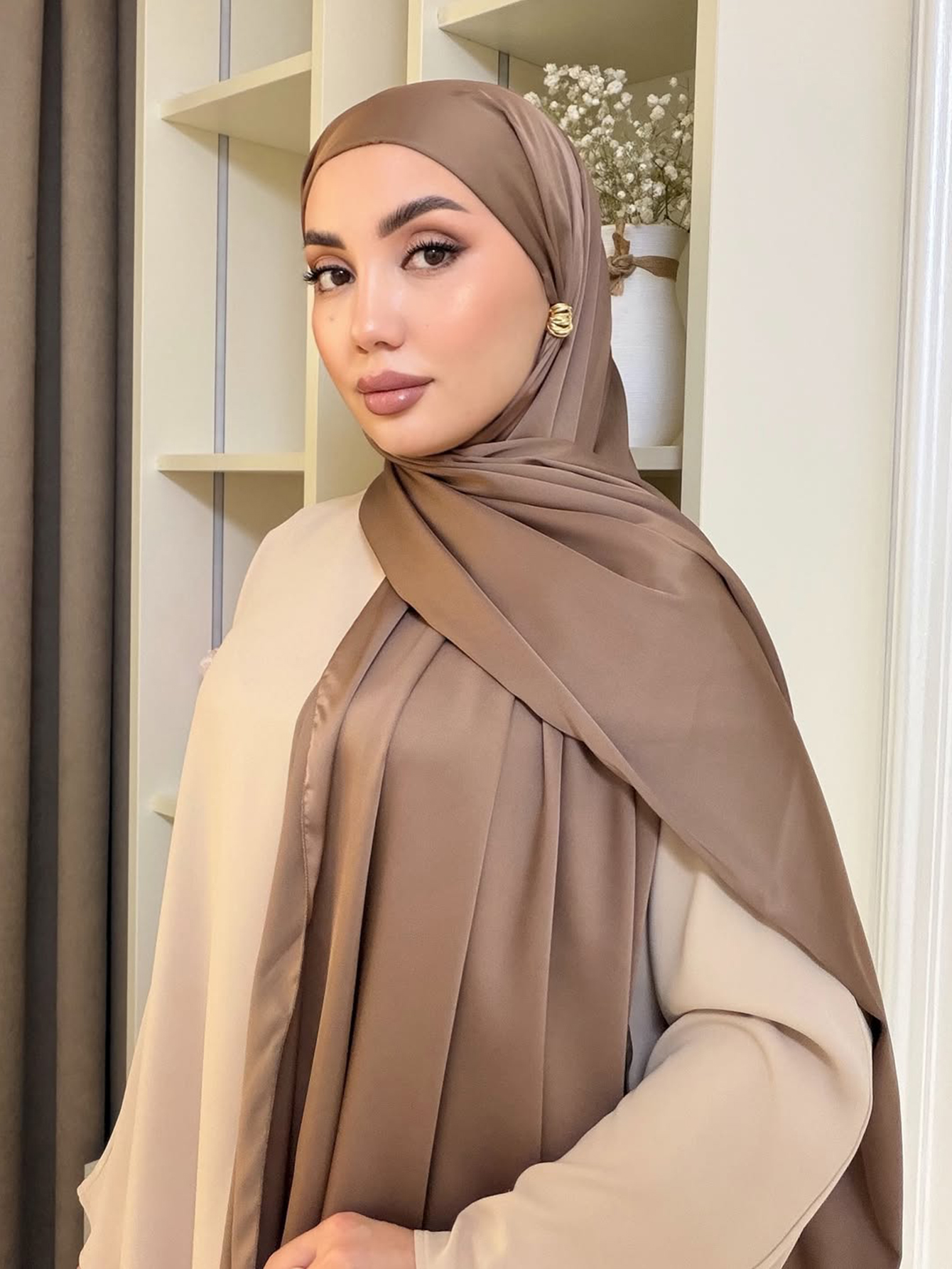 Hijab musulman uni, nouveau design, châle en satin mat pour la Malaisie, écharpe en crêpe de satin de soie
