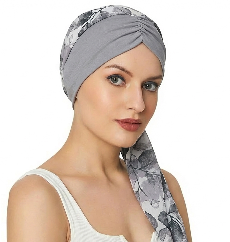 Nouveau femmes front plissé pré-attaché Turban casquette fleur imprimé musulman Hijab Cancer chimio chapeau couverture perte de cheveux tête écharpe enveloppement