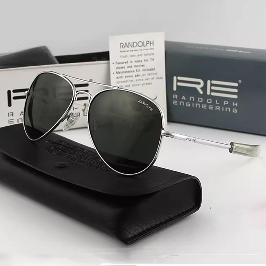 Lunettes de soleil pilote pour homme RE, verres en verre trempé, qualité supérieure, marque de créateur AO, lunettes de soleil pour homme, style militaire américain