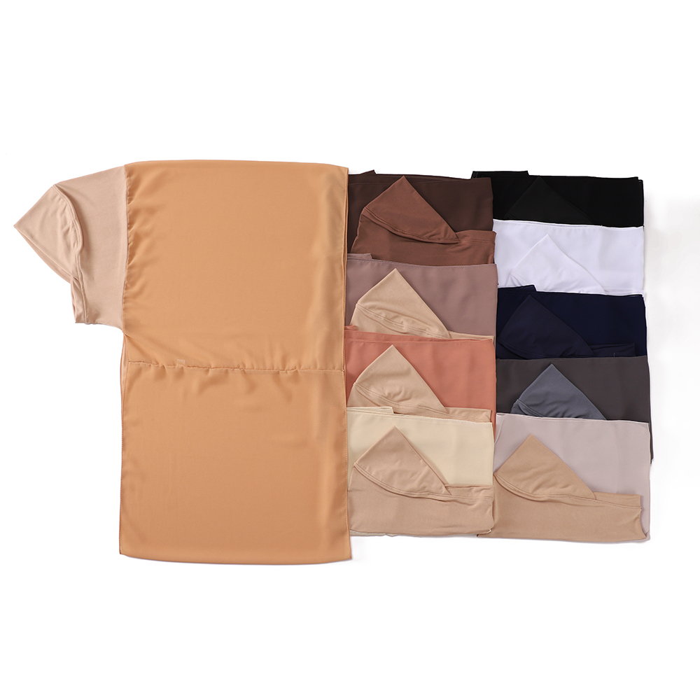 Nouveau Hijab en Chiffon Prêt-à-Porter, Foulard Instantané, Sous-Hijab Musulman, Écharpe Confortable Couvrant le Cou, Turban Léger
