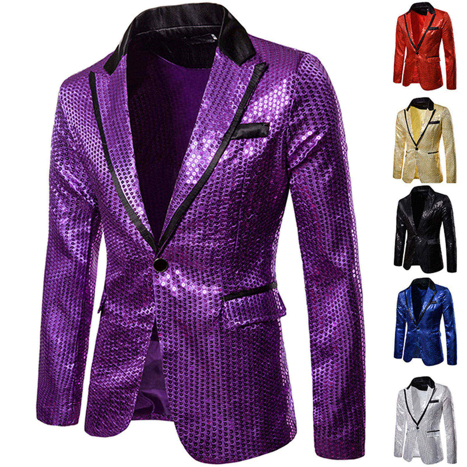 Mode hommes luxueux paillettes Costume veste paillettes hommes Blazers boîte de nuit scène Performance Costume Blazer manteau hommes vêtements