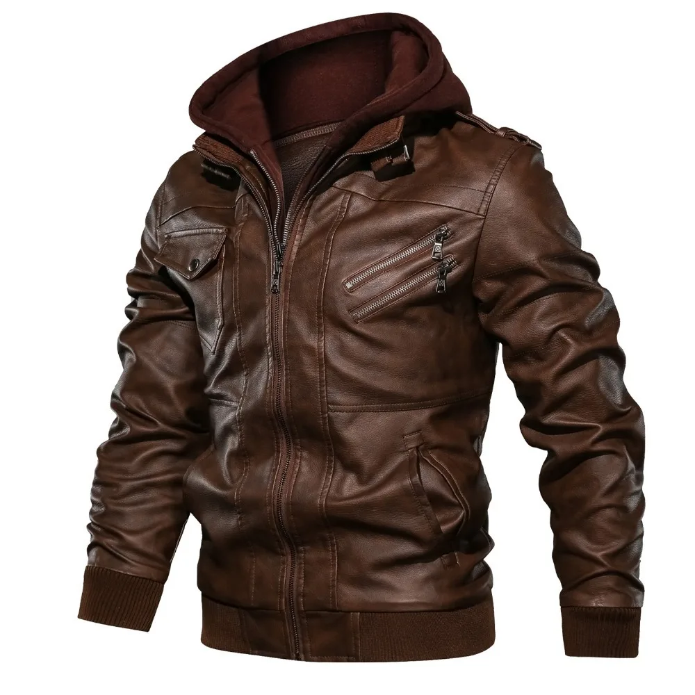 Vestes en cuir pour hommes personnalisables automne décontracté moto veste en polyuréthane Biker manteaux en cuir marque vêtements costume vestes taille ue