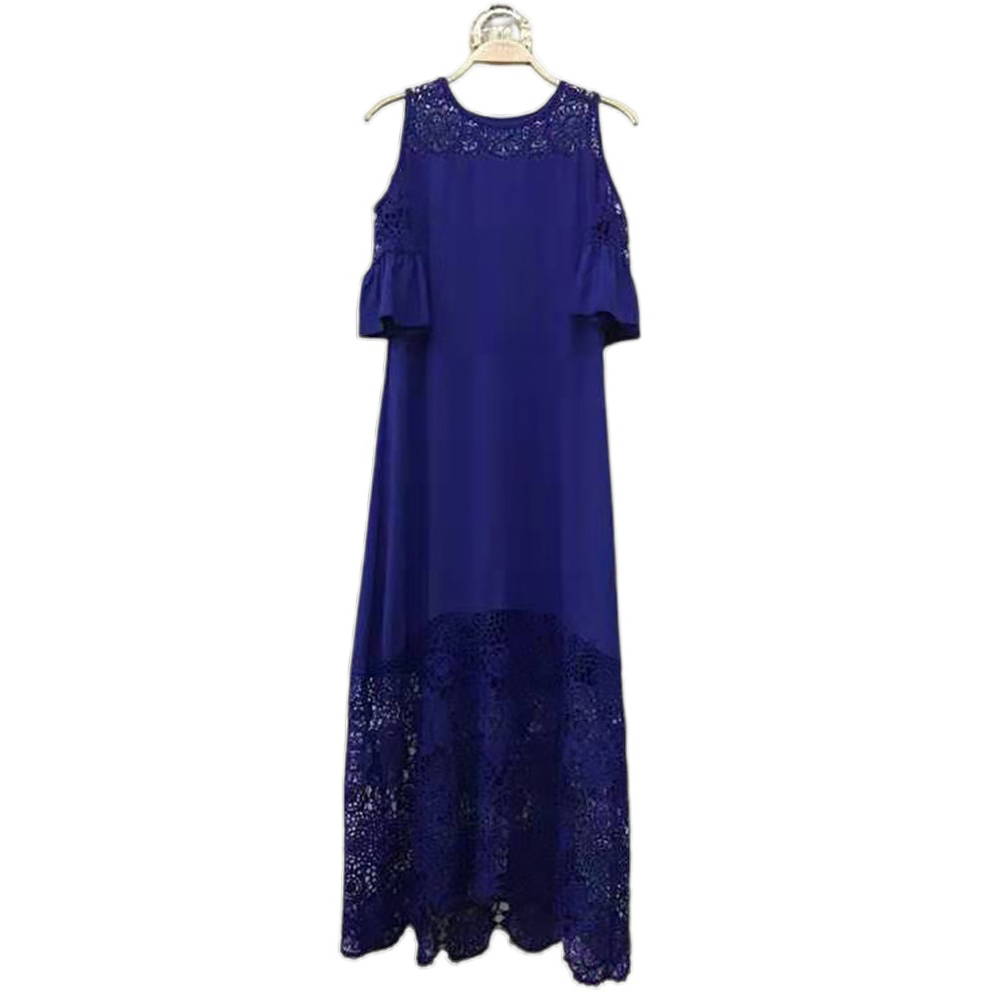 Robe de Soirée en Dentelle à Manches Courtes et Col Rond pour Femme, Tenue Élégante d'Invités de Mariage, Grande Taille, Été