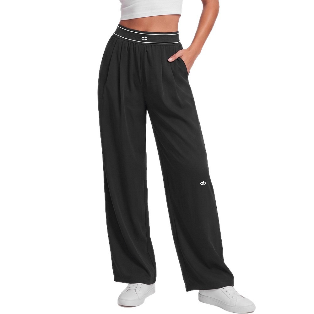 Pantalon de yoga décontracté à taille haute pour femmes 2026, respirant et confortable, pantalon polyvalent à jambes larges pour femmes.