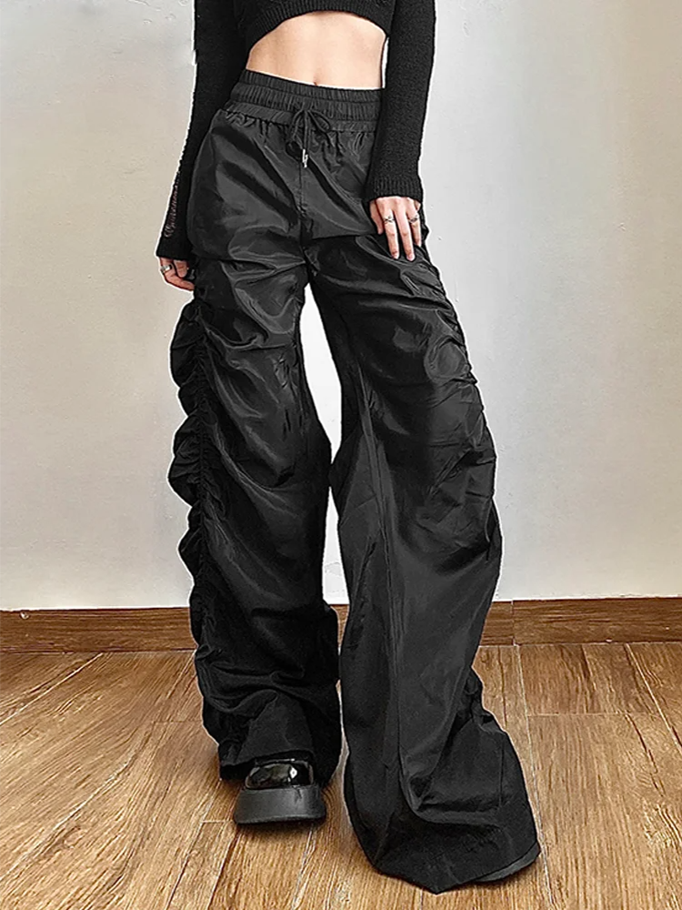 Pantalon Lanterne Ample Taille Haute pour Femme, Tendance Mode, Personnalisé, pour la Confiance en Soi, Style Avant-Gardiste, Cool, Polyvalent et Décontracté